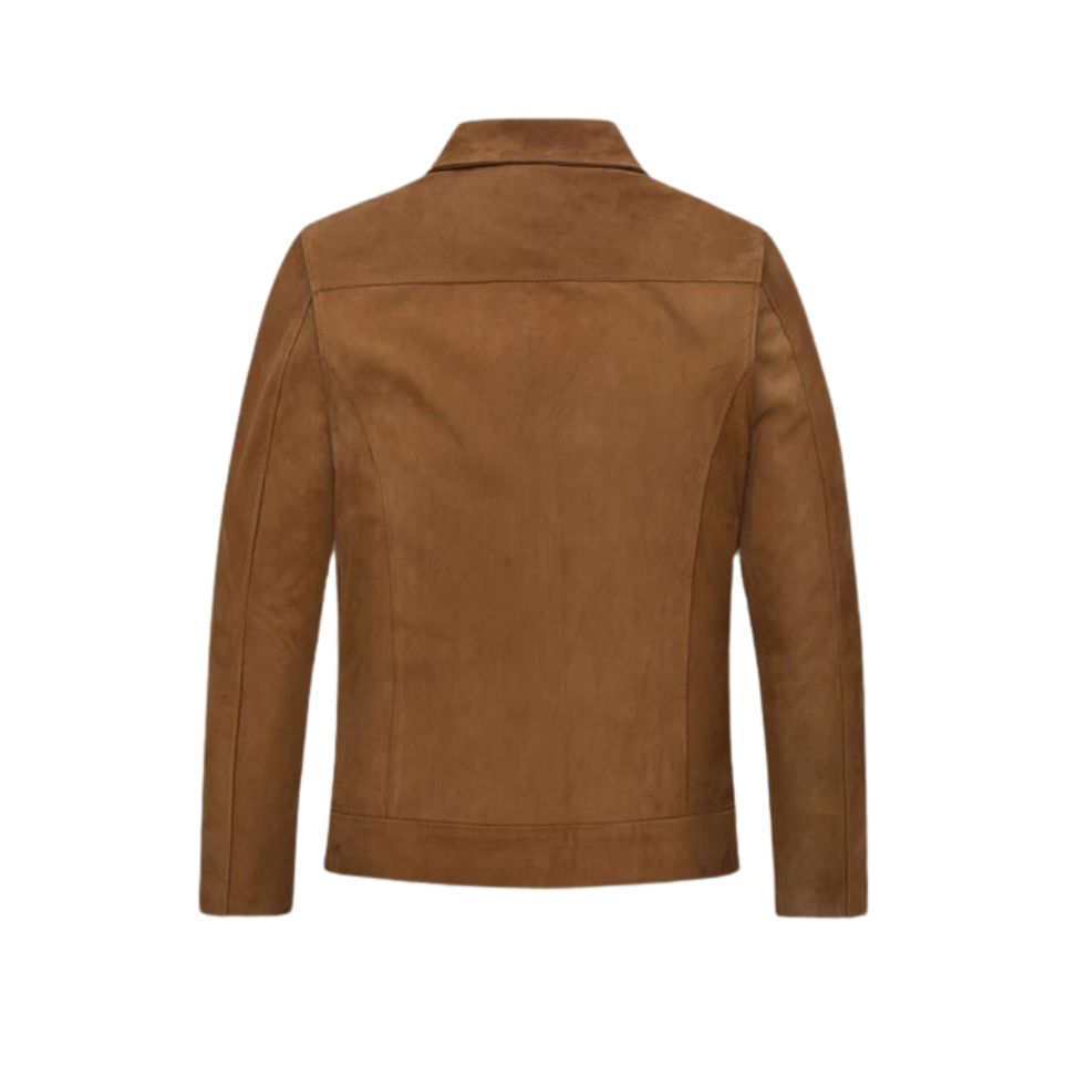 Mens Vintage Brown Suede Jacket 3 Mens Vintage Brown Suede Jacket - Image 3
