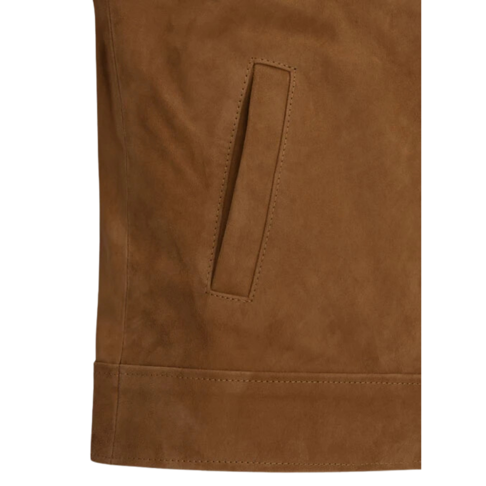 Mens Vintage Brown Suede Jacket 4 Mens Vintage Brown Suede Jacket - Image 4