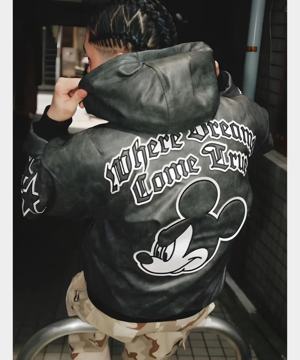 Adidas Disney Mickey Mouse Dreams Black Jacket 5 Adidas Disney Mickey Mouse Dreams Black Jacket - Image 5