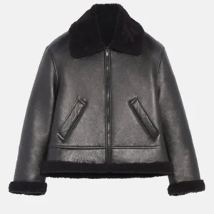 Bad Bunny Black Shearling Jacket