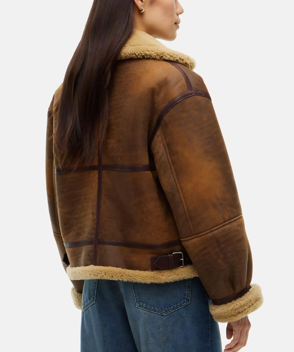 Gigi Hadid Tommy Hilfiger Aviator Shearling Jacket 4 Gigi Hadid Tommy Hilfiger Aviator Shearling Jacket - Image 4