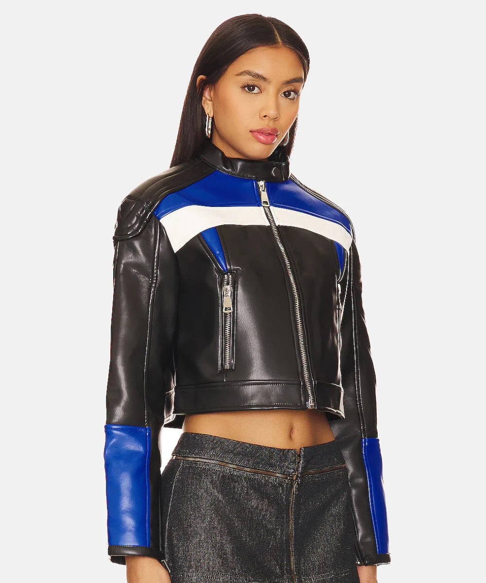 Lioness Crop Leather Jacket 4 Lioness Crop Leather Jacket - Image 4