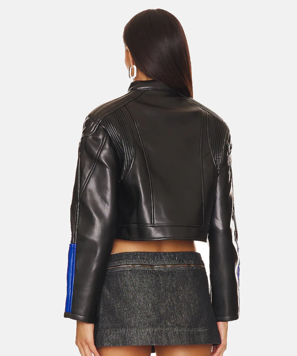 Lioness Crop Leather Jacket 2 Lioness Crop Leather Jacket - Image 2