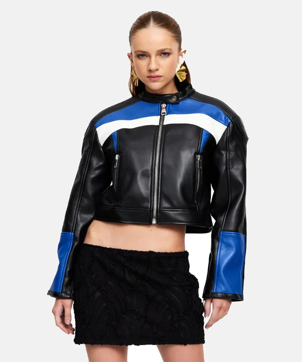 Lioness Crop Leather Jacket 3 Lioness Crop Leather Jacket - Image 3