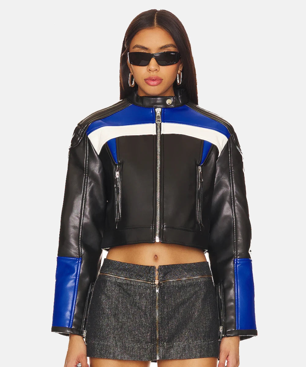 Lioness Crop Leather Jacket 1 Lioness Crop Leather Jacket