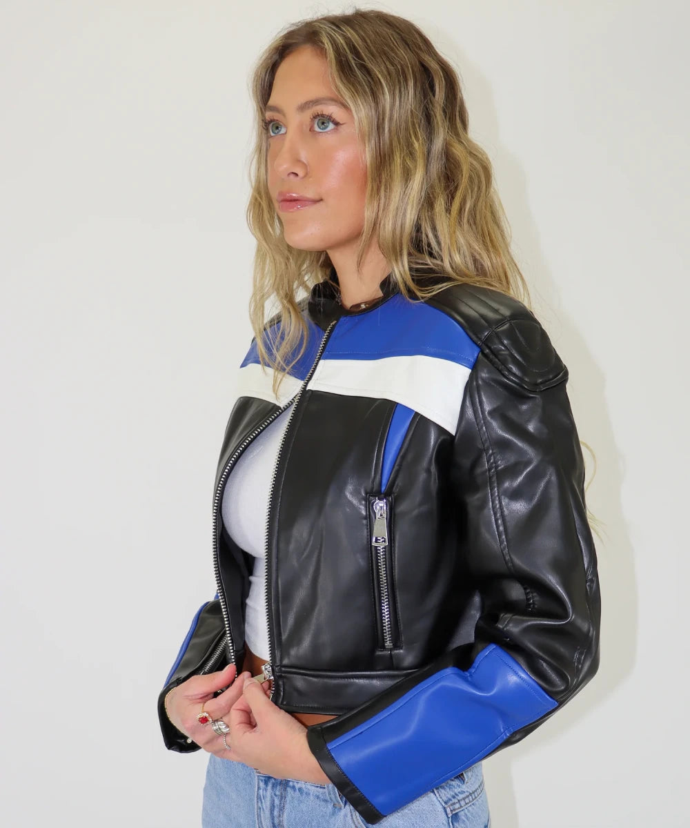 Lioness Crop Leather Jacket 7 Lioness Crop Leather Jacket - Image 7