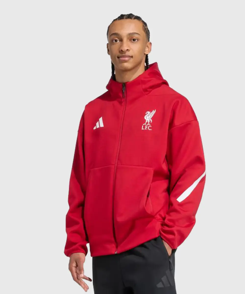Liverpool FC Adidas Z.N.E. Anthem Hooded Jacket 4 Liverpool FC Adidas Z.N.E. Anthem Hooded Jacket - Image 4