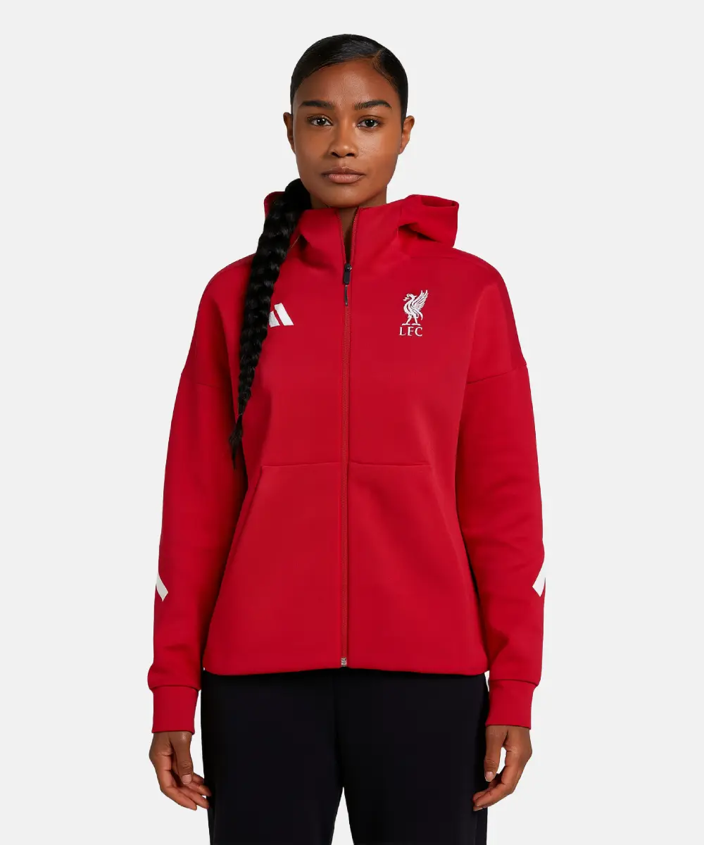 Liverpool FC Adidas Z.N.E. Anthem Hooded Jacket 2 Liverpool FC Adidas Z.N.E. Anthem Hooded Jacket - Image 2