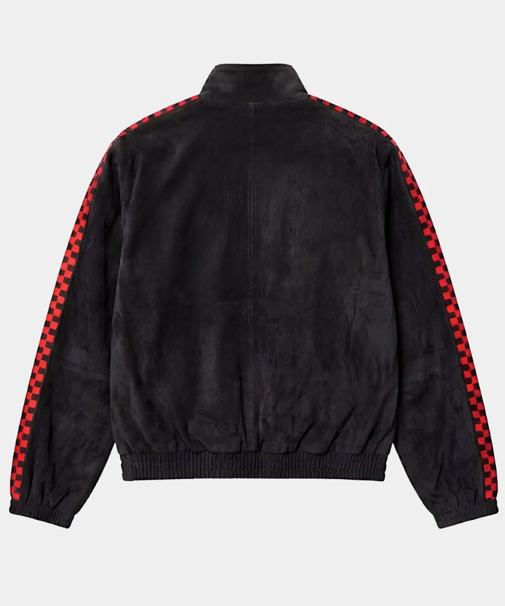 NEPTUN X SONIC Black Suede Bomber Jacket 3 NEPTUN X SONIC Black Suede Bomber Jacket - Image 3
