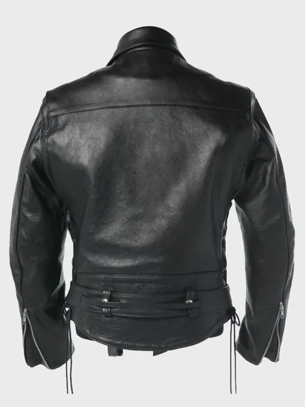 Terminator 2 Black Leather Jacket 3 Terminator 2 Black Leather Jacket - Image 3