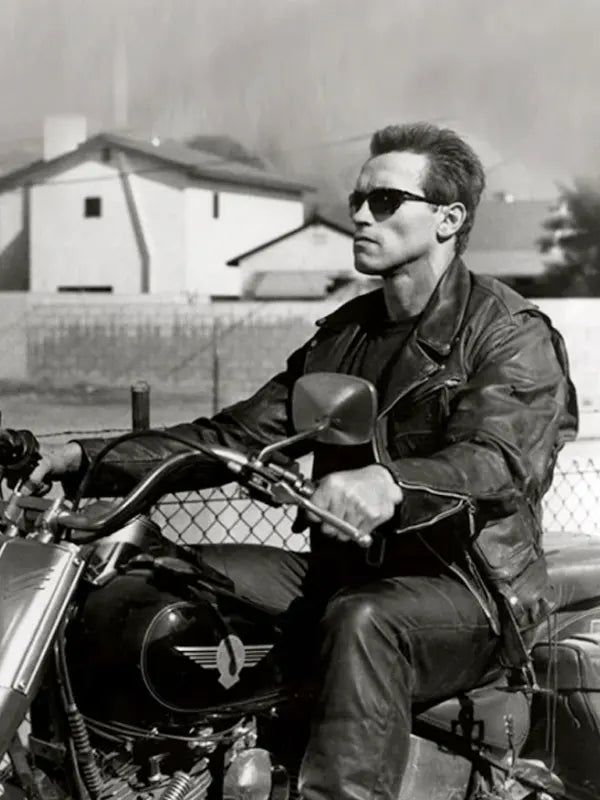 Terminator 2 Black Leather Jacket 2 Terminator 2 Black Leather Jacket - Image 2