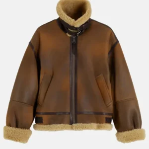 Gigi Hadid Tommy Hilfiger Aviator Shearling Jacket