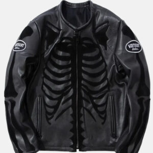 Vanson Bones Flat-Track All Black Leather Jacket