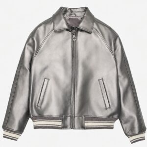 Home 5 Iconic Metallic Leather Jacket
