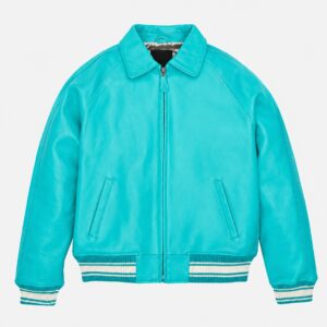 Home 1 NYC Leather Bomber Jacket