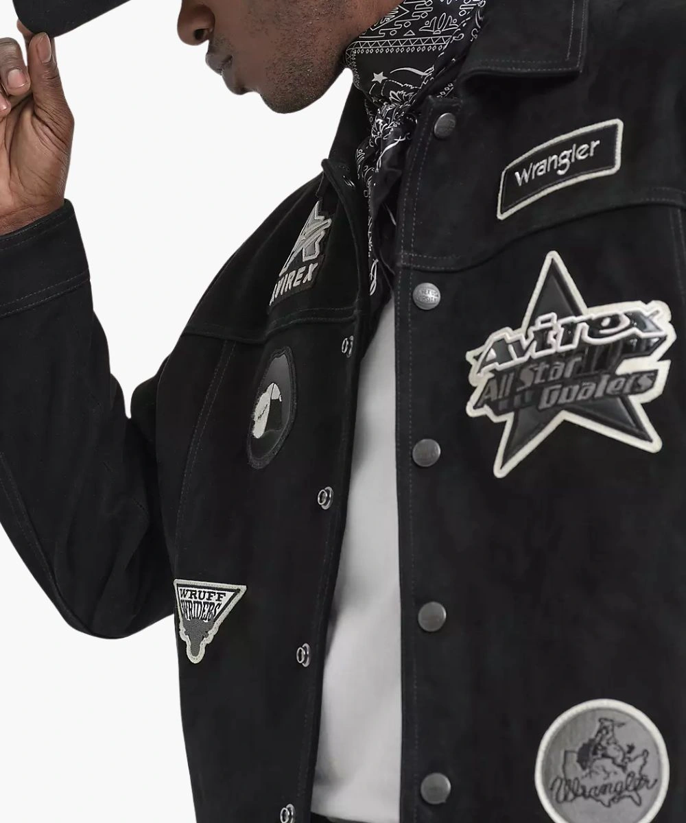 Men’s Wrangler x AVIREX Suede Trucker Jacket 5 Men’s Wrangler x AVIREX Suede Trucker Jacket - Image 5