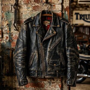 Home 9 Rugged Vintage Biker Jacket